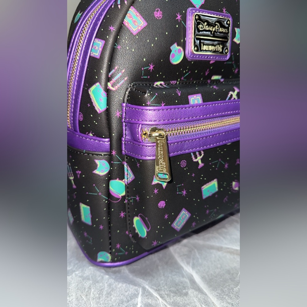 NWT Disney Parks Loungefly Hocus Pocus Mini Backpack Disney  💜🖤🧡  FLASH SALE - Picture 10 of 10